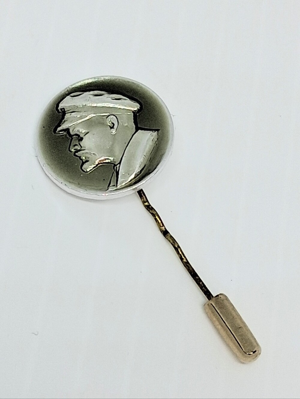 * Vintage Soviet Union Vladimir Lenin Signed Lapel Stick Pin Brooch